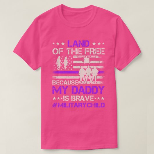 T-shirt Militaire Mois Purple Sur La Terre De La Da Libre (Design devant)