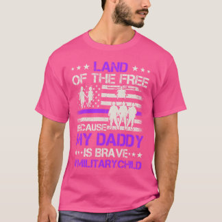 T-shirt Militaire Mois Purple Sur La Terre De La Da Libre