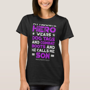 T-shirt Militaire Mois Purple Up Hero