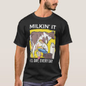 T-shirt Milkin It Milking Vaches Lait Laitier Agriculture  (Devant)