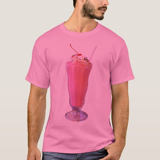 T-shirt Milkshake de fraise (Devant)