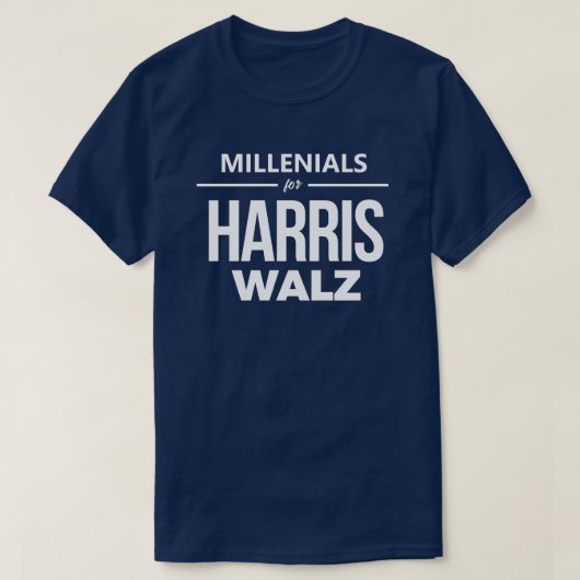 T-shirt Millénaires pour Harris Walz (Design devant)
