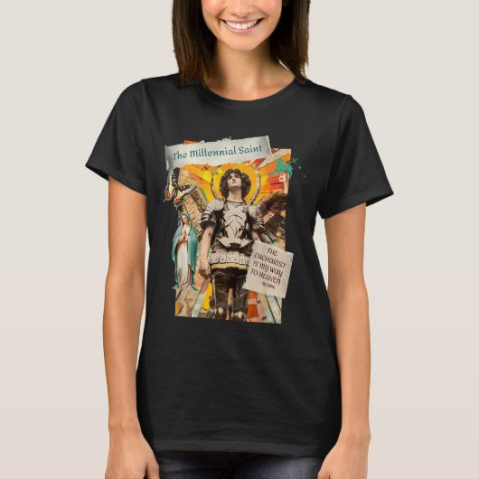 T-shirt Millennial Saint The Eucharist Way To Heaven (Devant)