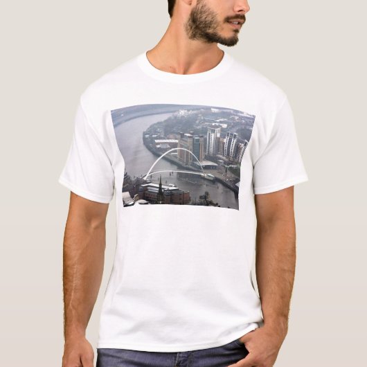 T-shirt Millennium Bridge Newcastle sur Tyne (Devant)