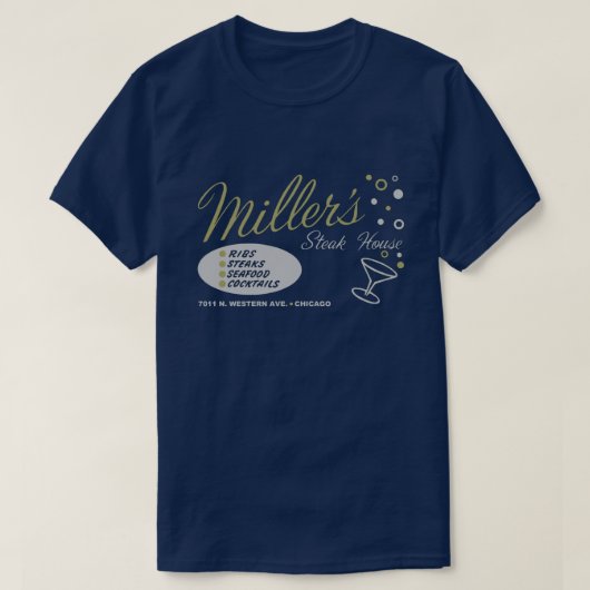 T-shirt Miller's Steak House, Chicago (Design devant)