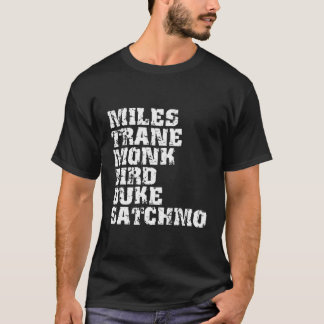 T-shirt Milles de jazz Coltrane Monk Parker Ellington L