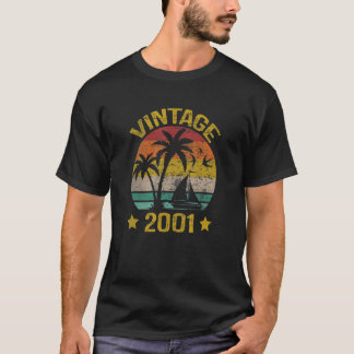 T-shirt Millésime 2001 Fabriqué en 2001 22e anniversaire  