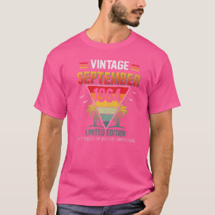 T-shirt Millésime septembre 1964 58 ans