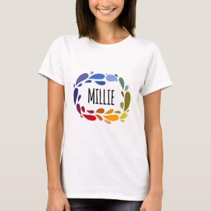 T-shirt Milliname Niedliches farbiges Geschenk mit dem Nam