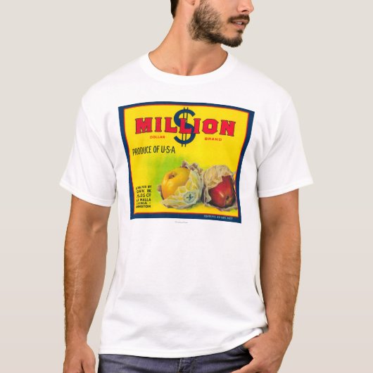 T-shirt Million de dollar Apple marquent - Walla Walla, WA (Devant)