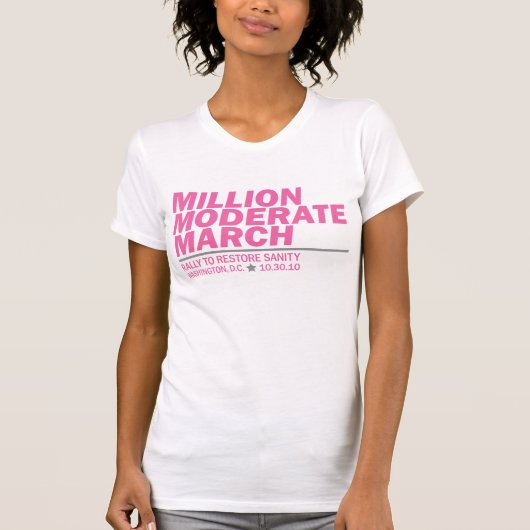 T-shirt Million de rose modéré de mars (Devant)
