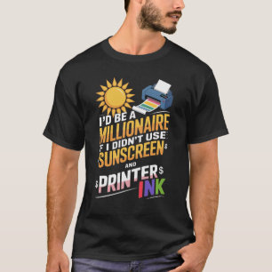 T-shirt Millionaire sinon pour écran solaire et encre d'im