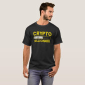 T-shirt Millionnaire de la crypto qui charge Bitcoin Ether (Devant entier)