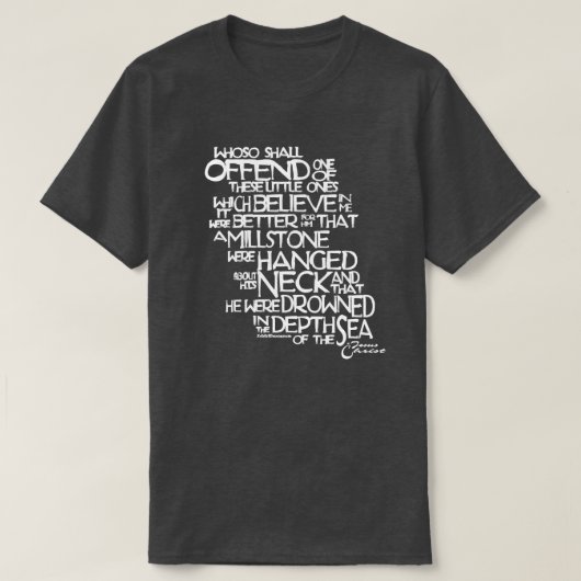 T-shirt Millstone (Matthieu 18:6) (Design devant)