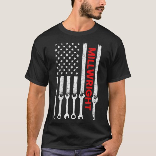 T-shirt millwright American Flag millwright _1  (Devant)