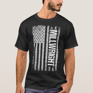 T-shirt Millwright s  American Flag Gift 