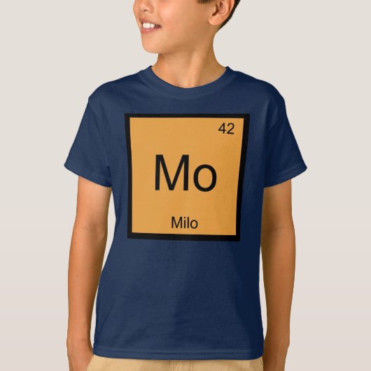 T-shirt Milo Nom Chimie Élément Tableau périodique (Devant)