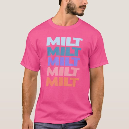T-shirt Milt de texte répété moderne (Devant)