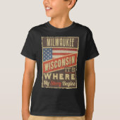 T-shirt Milwaukee Wisconsin (Devant)