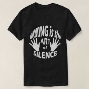 T-shirt Mime Pantomime Art du Silence Noir