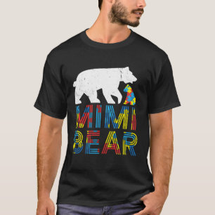 T-shirt Mimi Bear Sensibilisation à l'autisme Fière de l'a