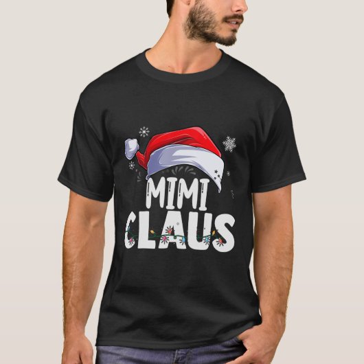 T-shirt Mimi Claus Famille de Noël Correspondant Grand-mèr (Devant)