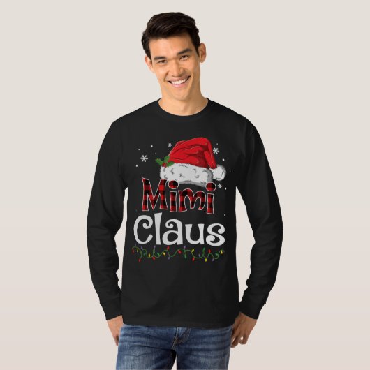 T-shirt Mimi Claus Père Noël Rouge Buffle de Noël (Devant entier)