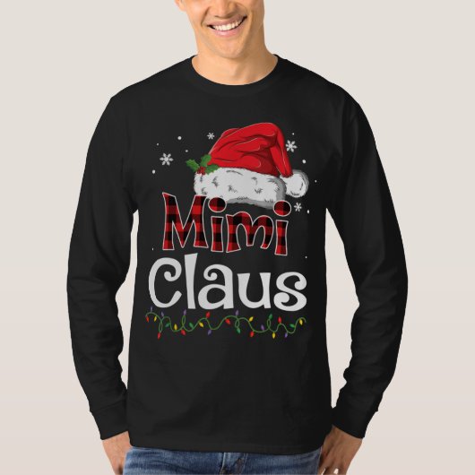 T-shirt Mimi Claus Père Noël Rouge Buffle de Noël (Devant)