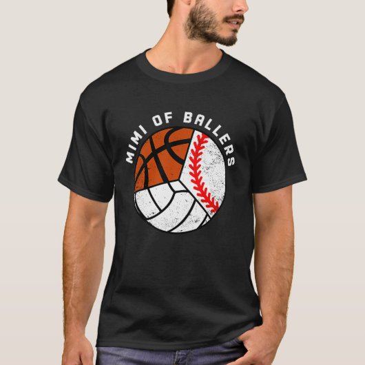 T-shirt Mimi De Ballers Baseball Volleyball Basketball Mim (Devant)