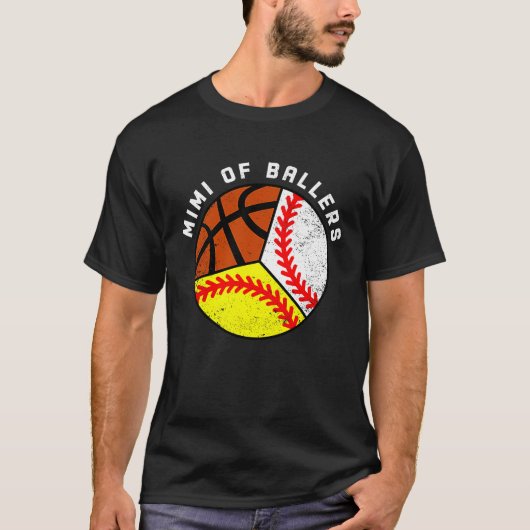 T-shirt Mimi De Ballers De Baseball Softball Mimi (Devant)