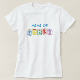 T-shirt Mimi de blocs de jumeaux