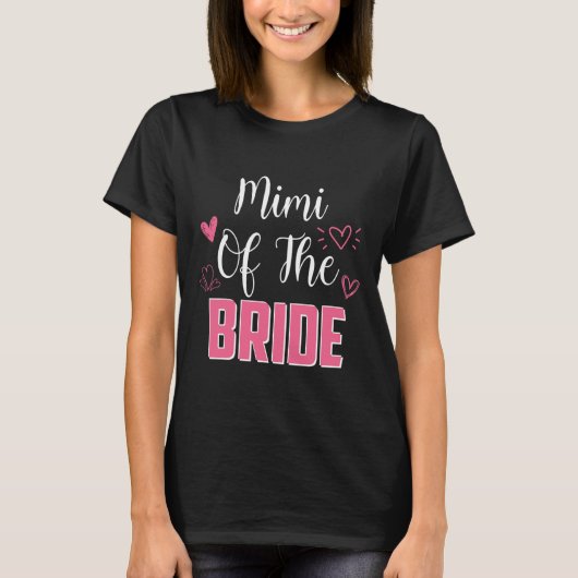 T-shirt Mimi de la famille de la mariée, fête de mariage,  (Devant)