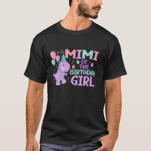 T-shirt Mimi De La Fille Anniversaire Saurus Rex Dinosaur 