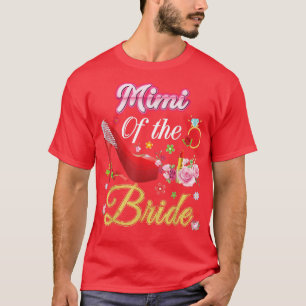 T-shirt Mimi De La Mariée Joyeux Mariage Flower Rose Chaus