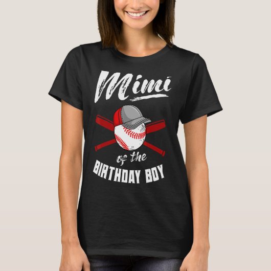 T-shirt Mimi De L'Anniversaire Boy Baseball Anniversaire P (Devant)