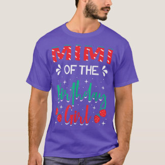 T-shirt Mimi De L'Anniversaire Fille Fraise À Thème Annive