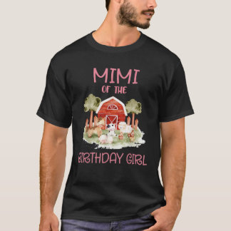 T-shirt Mimi de l'anniversaire pour la fille Barnyard ferm
