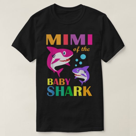 T-shirt Mimi Du Bébé Birthday Shark Mimi Requin Mères (Design devant)
