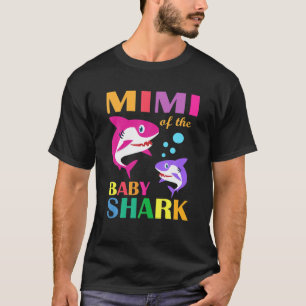 T-shirt Mimi Du Bébé Birthday Shark Mimi Shark Mother'