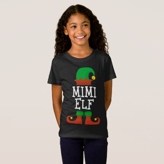 T-Shirt Mimi Elf Noël Matching Famille Drôle Pyjama Pj (Devant entier)