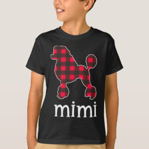 T-shirt Mimi grand-mère de caniche rouge pansé Noël Matchi