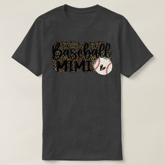 T-shirt Mimi Leopard De Baseball De Baseball De Mimi (Design devant)