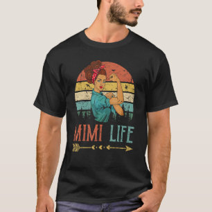 T-shirt Mimi Life Femmes Rosie Vintage Retro Décor Grand-m