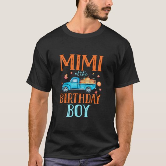 T-shirt Mimi of the Birthday Boy Shirt Citrouille Patch Tr (Devant)