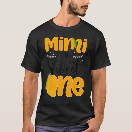 T-shirt Mimi Of The Sweet One Mango Fruit Thème 1er Annive (Devant)
