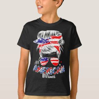 T-shirt Mimi patriotique chignon décoiffé 4 juillet