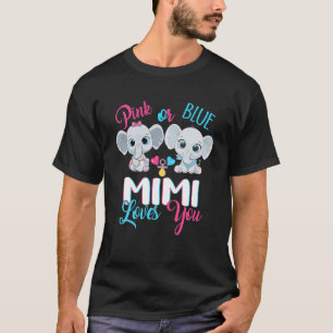 T-shirt Mimi Rose Ou Bleu Vous Aime Eléphants-Bébé Genre