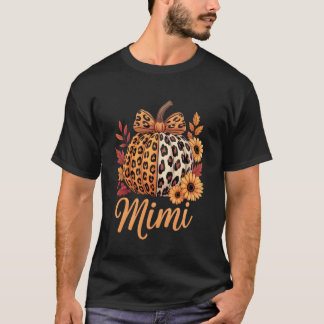 T-shirt Mimi Thanksgiving Léopard Citrouille Tournesol Coq