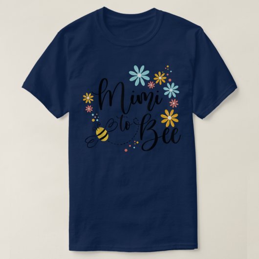 T-shirt Mimi To Bee, Jolie Faire-part De Grossesse Pour Mi (Design devant)