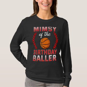 T-shirt Mimsy De L'Anniversaire De Basket-Ball Anniversair